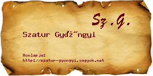 Szatur Gyöngyi névjegykártya