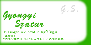gyongyi szatur business card